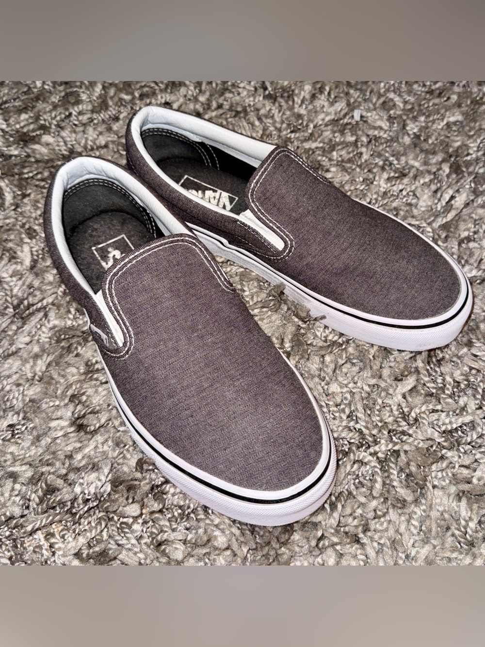 Vans Slip-On Canvas Sneakers - Charcoal